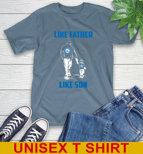 Philadelphia 76ers NBA Basketball Like Father Like Son Sports T-Shirt 8