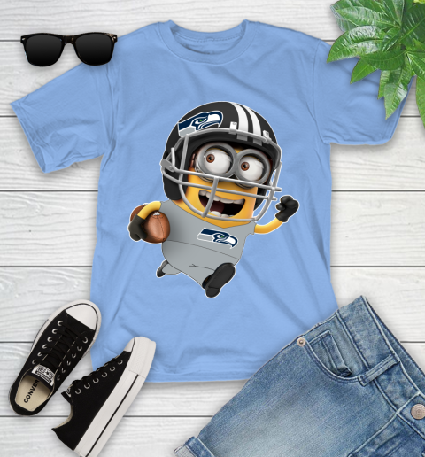 NFL Seattle Seahawks Minions Disney Football Sports Youth T-Shirt 11