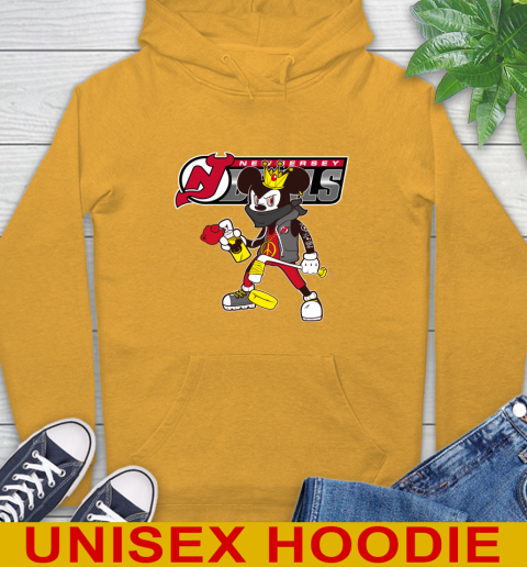 New Jersey Devils NHL Hockey Mickey Peace Sign Sports Hoodie 3