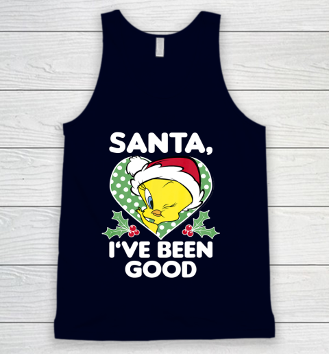 Looney Tunes Christmas Tweety Bird Santa I ve Been Good Tank Top 2