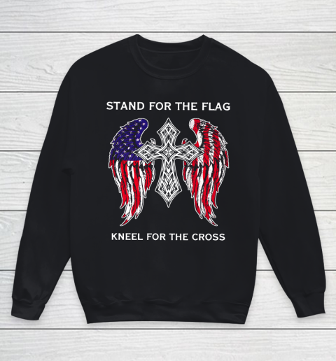 David Dorn Stand for the Flag kneel for the Cross Youth Sweatshirt