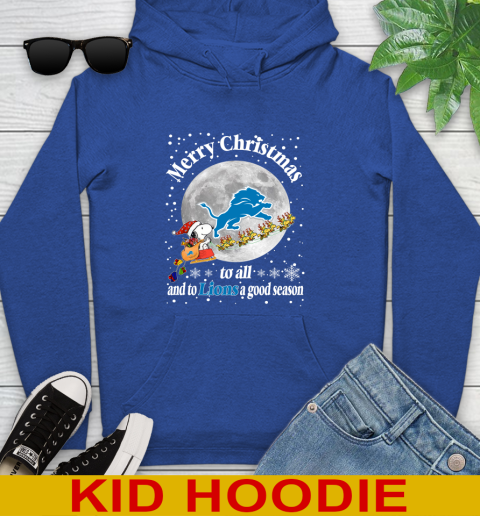 Detroit Lions Merry Christmas To All And To Lions A Good Season NFL Football Sports Youth Hoodie 10