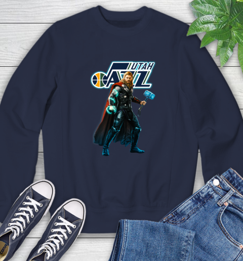 NBA Thor Avengers Endgame Basketball Utah Jazz Sweatshirt 3