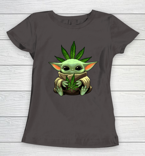 Baby Yoda Hug Marijuana Canabis Women's T-Shirt 8