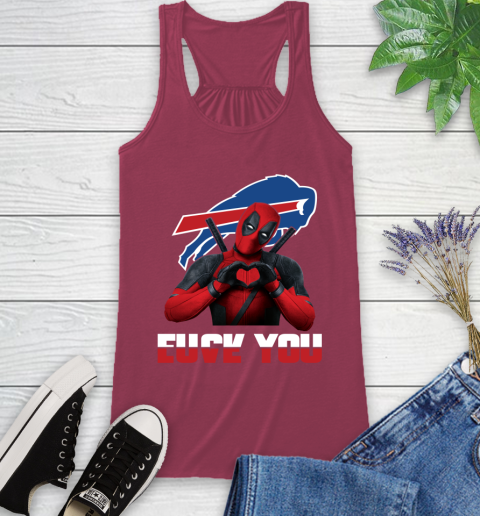 NHL Buffalo Bills Deadpool Love You Fuck You Football Sports Racerback Tank 7
