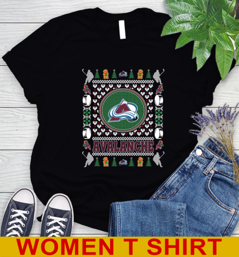 Colorado Avalanche Merry Christmas NHL Hockey Loyal Fan Women's T-Shirt