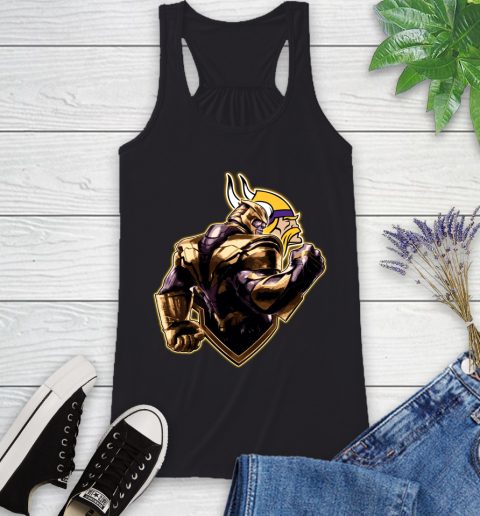 NFL Thanos Avengers Endgame Football Sports Minnesota Vikings Racerback Tank 2