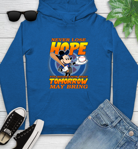 Chicago Cubs MLB Baseball Mickey Disney Never Lose Hope Youth Hoodie 11