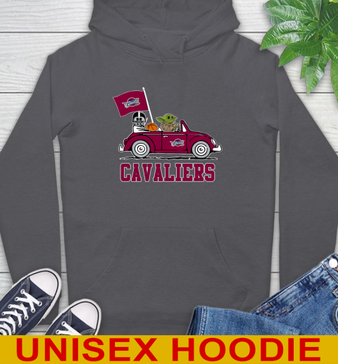 NBA Basketball Cleveland Cavaliers Darth Vader Baby Yoda Driving Star Wars Shirt Hoodie 7