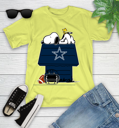 Dallas Cowboys NFL Football Snoopy Woodstock The Peanuts Movie Youth T-Shirt 8