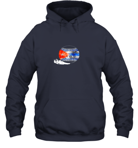 miyp vintage baseball cuba flag shirt cuban pride hoodie 23 front navy