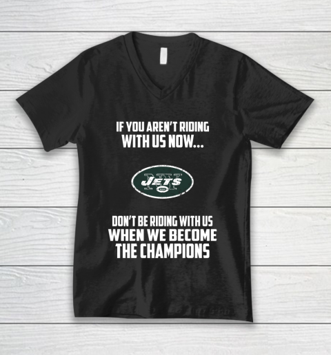 NFL New York Jets Football We Become The Champions V-Neck T-Shirt