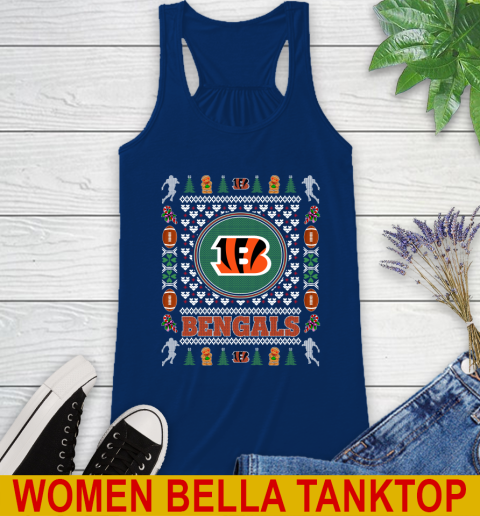 Cincinnati Bengals Merry Christmas NFL Football Loyal Fan Racerback Tank 7