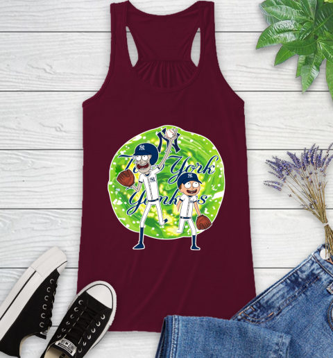 MLB New York Yankees Rick And Morty Baseball Sports Racerback Tank 3