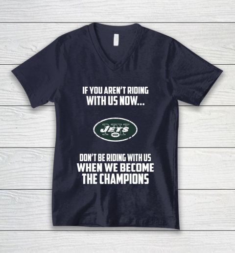 NFL New York Jets Football We Become The Champions V-Neck T-Shirt 2