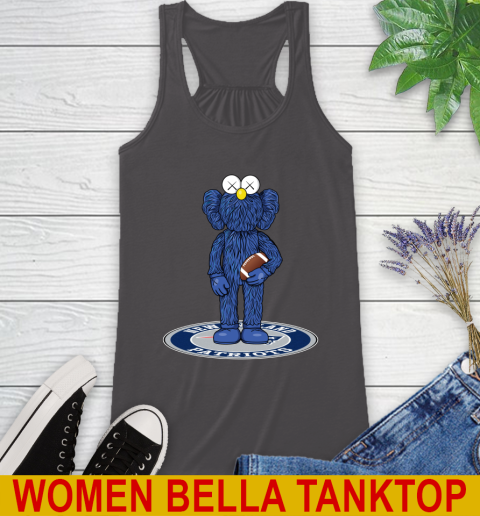 NFL Football New England Patriots Kaws Bff Blue Figure Shirt Racerback Tank 12