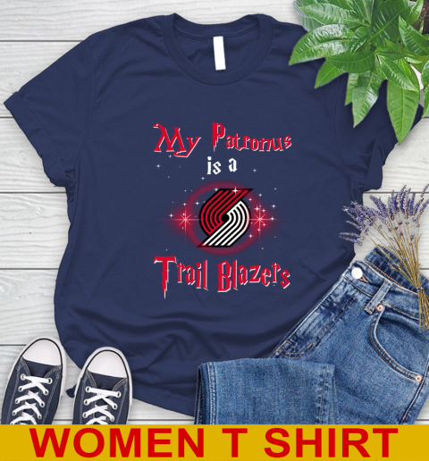 NBA Basketball Harry Potter My Patronus Is A Portland Trail Blazers Women's T-Shirt 12