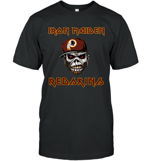 NFL Washington Redskins Iron Maiden Rock Band Music Football Sports OPA2p9H8FEH classic t shirt 2 95 151514 front black