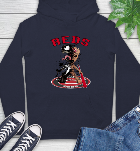 MLB Cincinnati Reds Baseball Venom Groot Guardians Of The Galaxy Hoodie 4