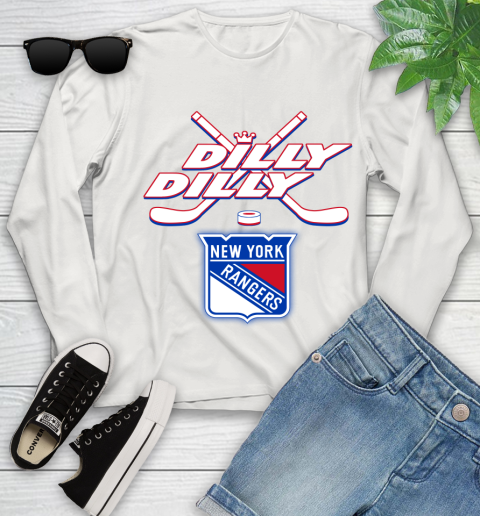 NHL New York Rangers Dilly Dilly Hockey Sports Youth Long Sleeve 12