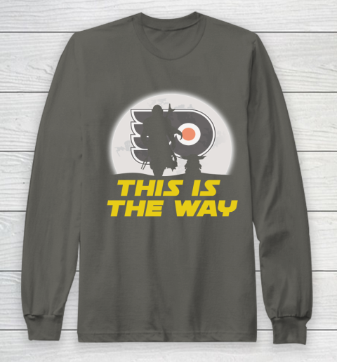 Philadelphia Flyers NHL Ice Hockey Star Wars Yoda And Mandalorian This Is The Way Long Sleeve T-Shirt 5