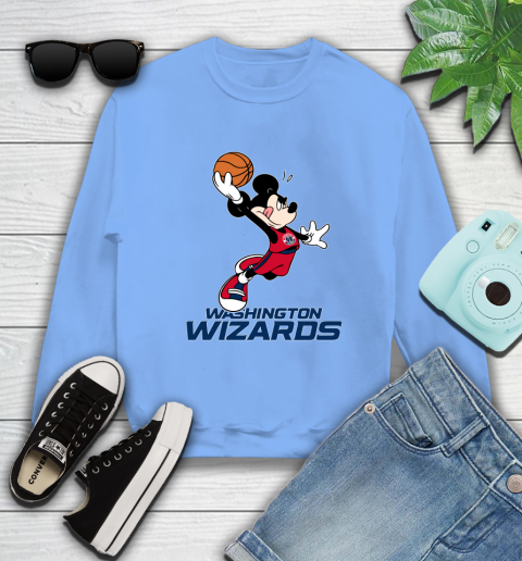 NBA Basketball Washington Wizards Cheerful Mickey Mouse Shirt Sweatshirt 11