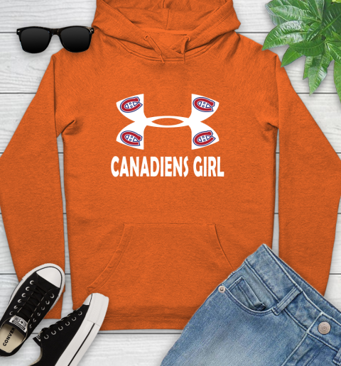 NHL Montreal Canadiens Girl Under Armour Hockey Sports Youth Hoodie 4