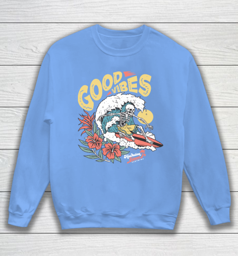 Good Vibes Skeleton Surfer Sweatshirt 8