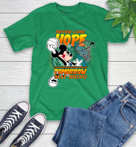 Dallas Mavericks NBA Basketball Mickey Disney Never Lose Hope T-Shirt 7