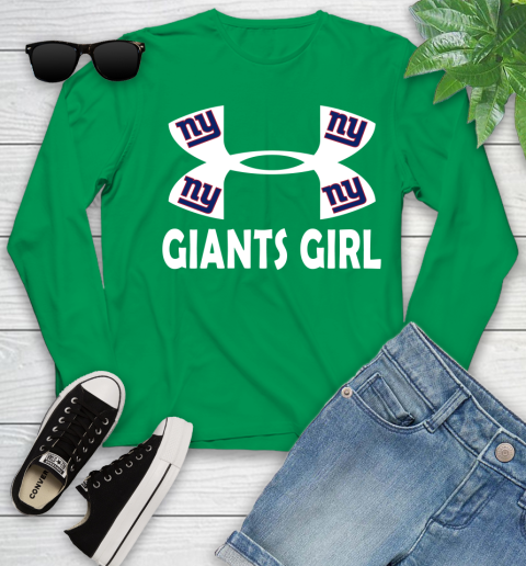 NFL New York Giants Girl Under Armour Football Sports Youth Long Sleeve 7