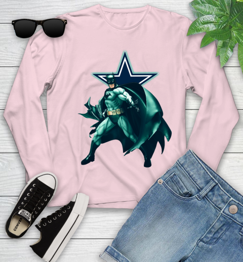NFL Batman Football Sports Dallas Cowboys Youth Long Sleeve 10
