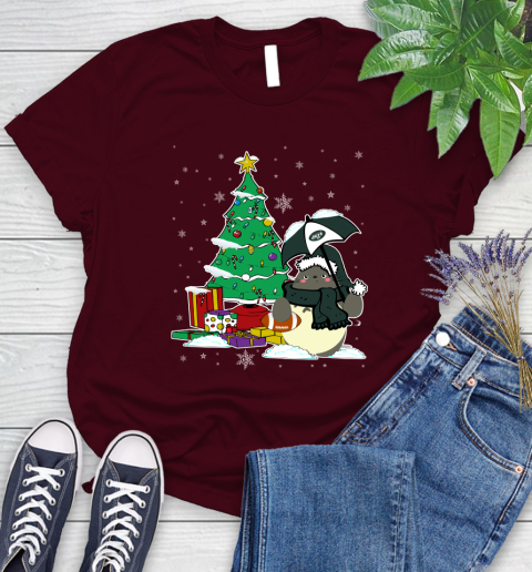 New York Jets NFL Football Cute Tonari No Totoro Christmas Sports Women's T-Shirt 7