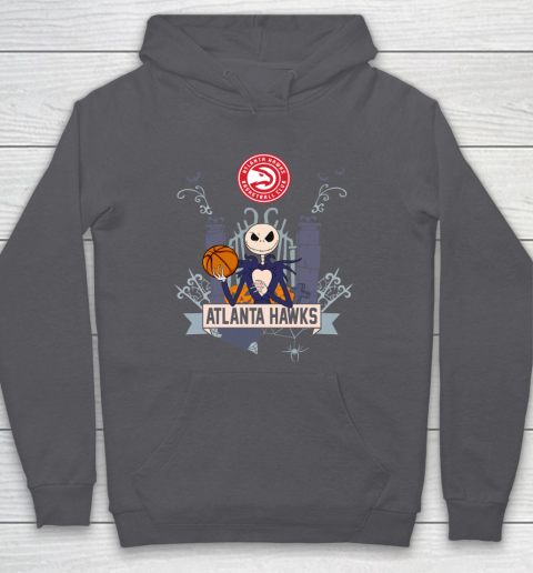NBA Atlanta Hawks Basketball Jack Skellington Halloween Hoodie 4