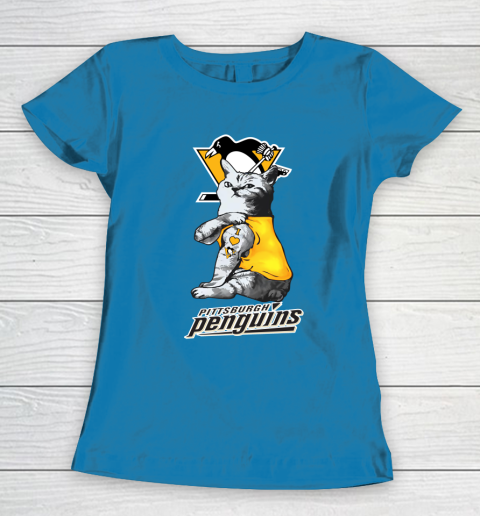 NHL My Cat Loves Pittsburgh Penguins Hockey Women's T-Shirt 6