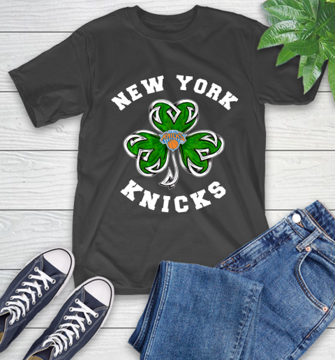NBA New York Knicks Three Leaf Clover St Patrick's Day Basketball Sports T-Shirt