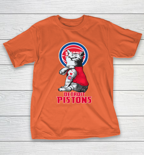 NBA Basketball My Cat Loves Detroit Pistons T-Shirt 4