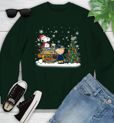 Denver Nuggets NBA Basketball Christmas The Peanuts Movie Snoopy Championship Youth Sweatshirt 9