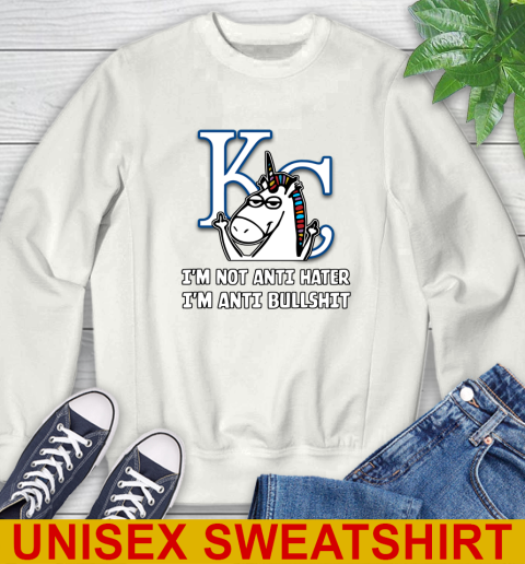 Los Angeles Angels MLB Baseball Unicorn I'm Not Anti Hater I'm Anti Bullshit (2) Sweatshirt