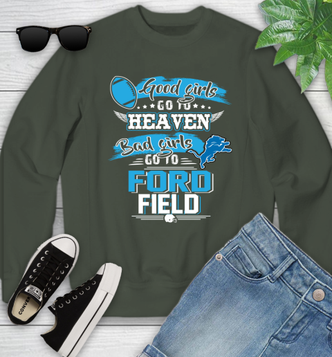 Detroit Lions NFL Bad Girls Go To Ford Field Shirt Youth Sweatshirt 9