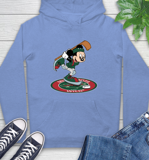 NHL Hockey Minnesota Wild Cheerful Mickey Disney Shirt Hoodie 12