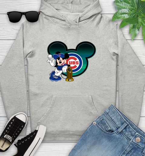 MLB Chicago Cubs The Commissioner's Trophy Mickey Mouse Disney Youth Hoodie