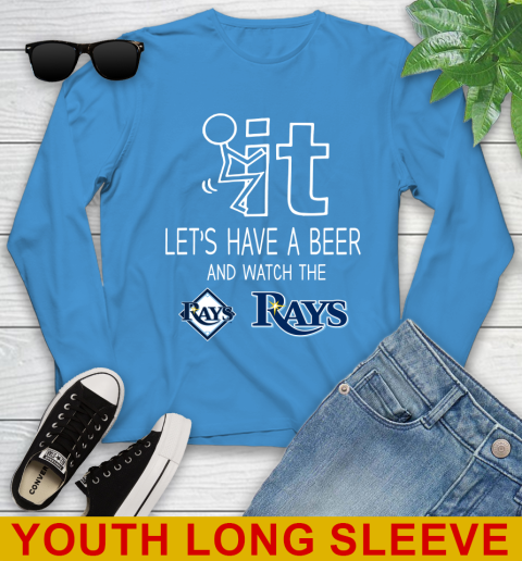 Tampa Bay Rays Baseball MLB Let's Have A Beer And Watch Your Team Sports Youth Long Sleeve 8