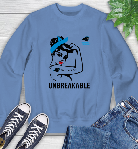 NFL Carolina Panthers Girl Unbreakable Football Sports Sweatshirt 8