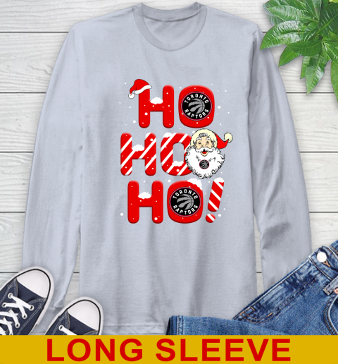 Toronto Raptors NBA Basketball Ho Ho Ho Santa Claus Merry Christmas Shirt Long Sleeve T-Shirt 6