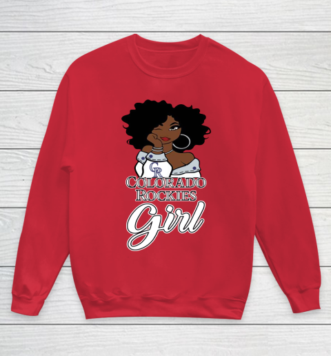 Colorado Rockiess Girl MLB Youth Sweatshirt 9