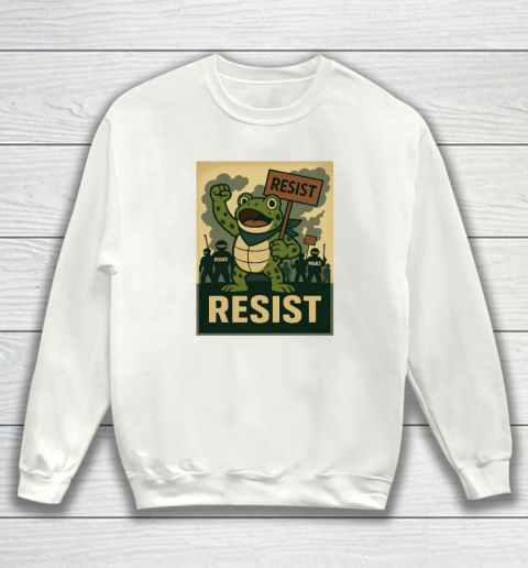 Resist Portland Frog Stand With Frog Digital Protest Shirt Sweatshirt