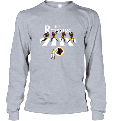 NFL Washington Redskins The Beatle Abbey Road Walk Long Sleeve T-Shirt zmos nfl washington redskins the beatle abbey road walk long sleeve tee 14 front sport grey