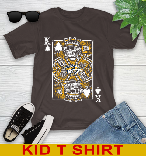 Nashville Predators NHL Hockey The King Of Spades Death Cards Shirt Youth T-Shirt 6