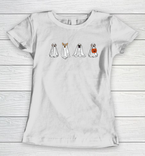 Dog Ghost Funny Halloween Mummy Dog Lover Matching Family Women's T-Shirt