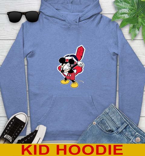 Cleveland Indians MLB Baseball Dabbing Mickey Disney Sports Youth Hoodie 12